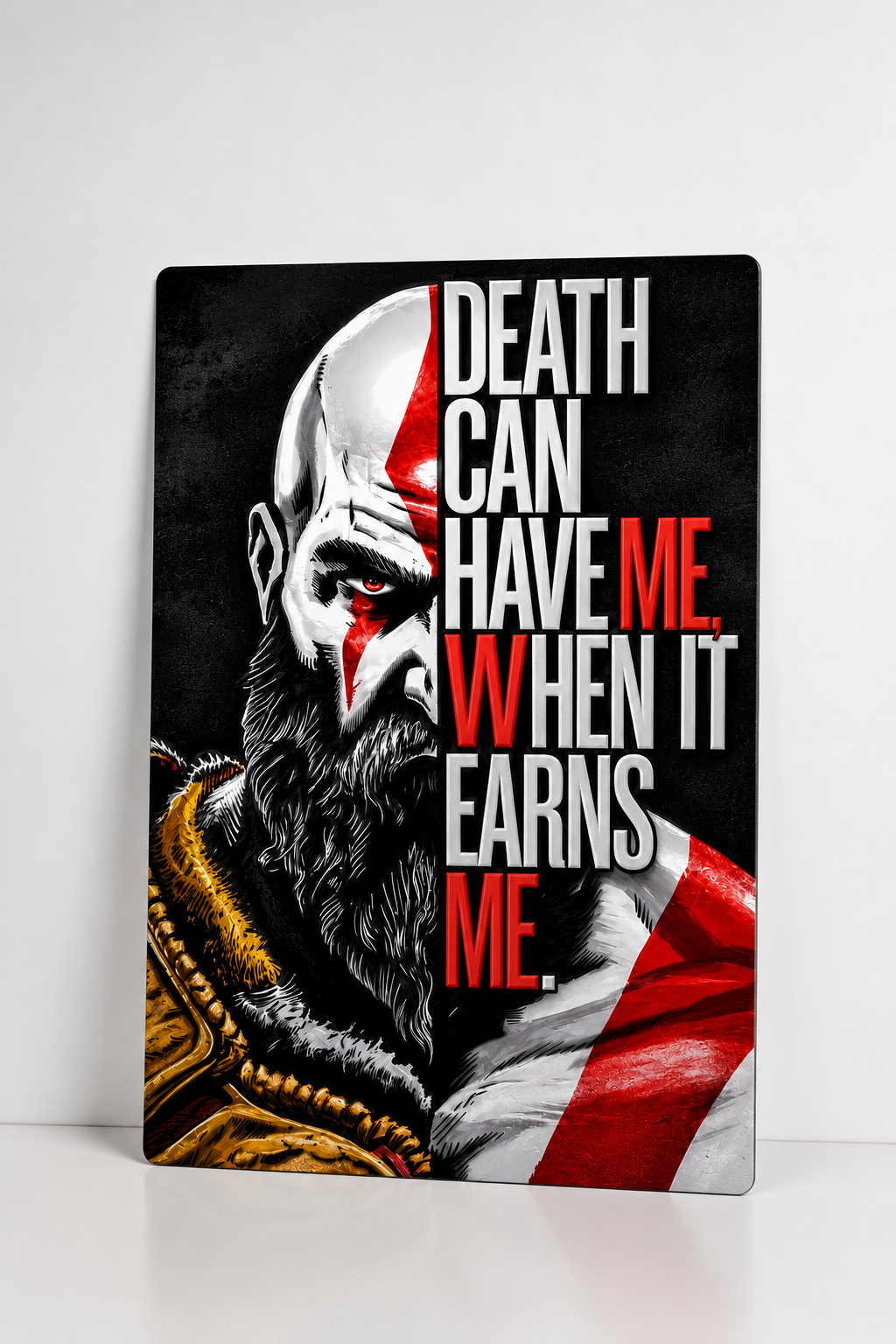 Kratos God Of War | Premium Gloss Finish | A4 Portrait