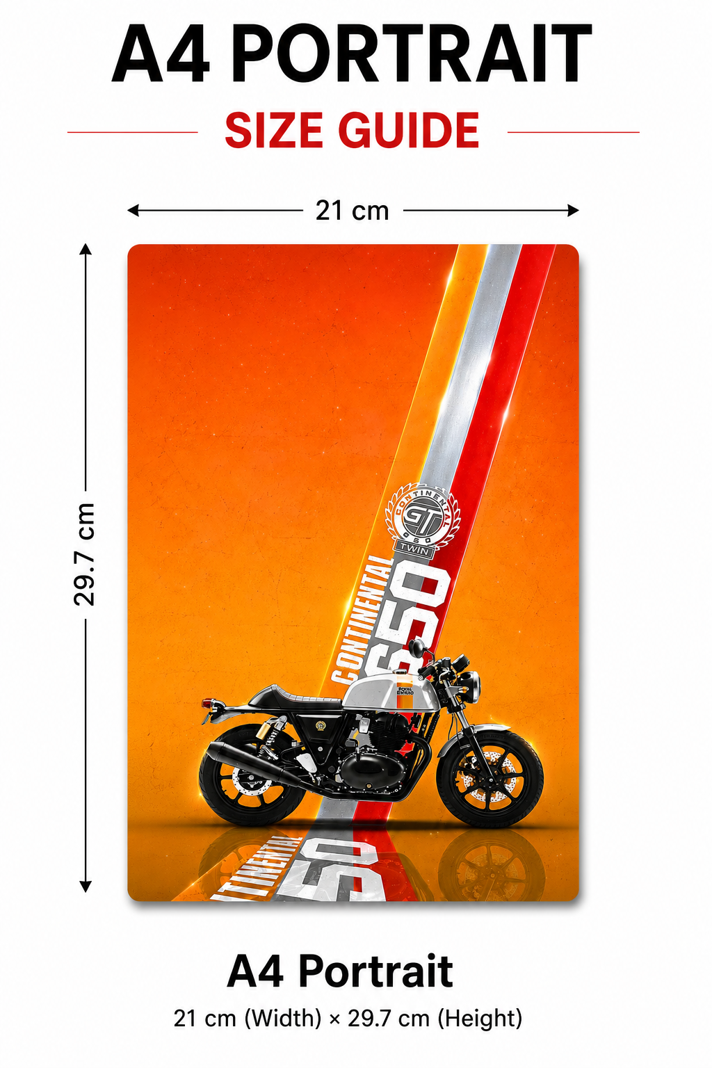 GT650 Metal Poster | Premium Gloss Finish | A4 Portrait