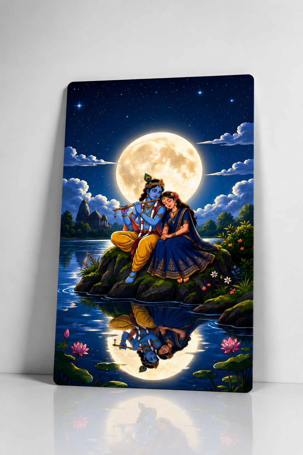 Midinight Moon Metal Poster | Premium Gloss Finish | A4 Portrait