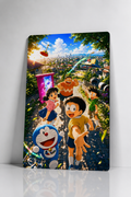 Doraemon Metal Poster | Premium Gloss Finish | A4 Portrait