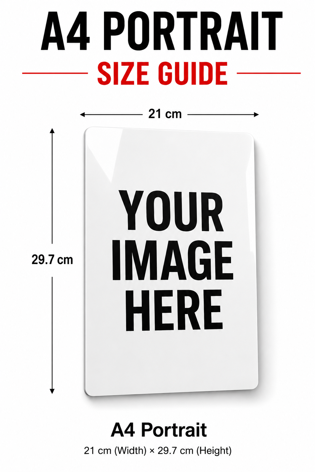 Personalized Metal Poster | Premium Gloss Finish | A4 Portrait