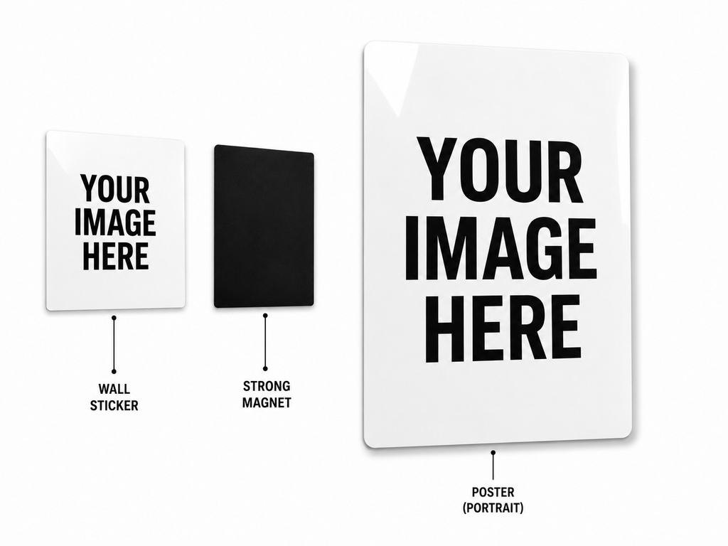 Personalized Metal Poster | Premium Gloss Finish | A4 Portrait