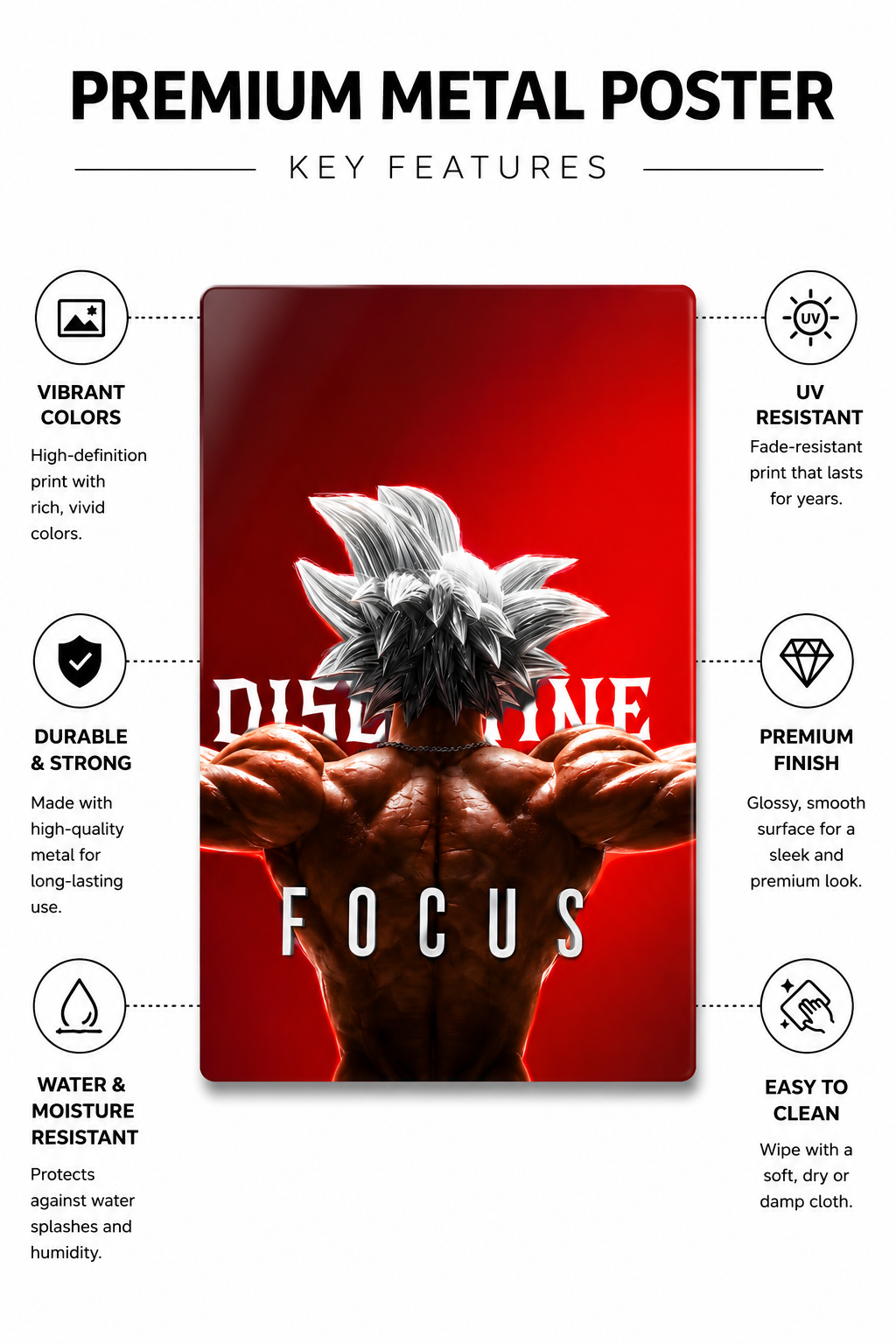 Focus Metal Poster | Premium Gloss Finish | A4 Portrait