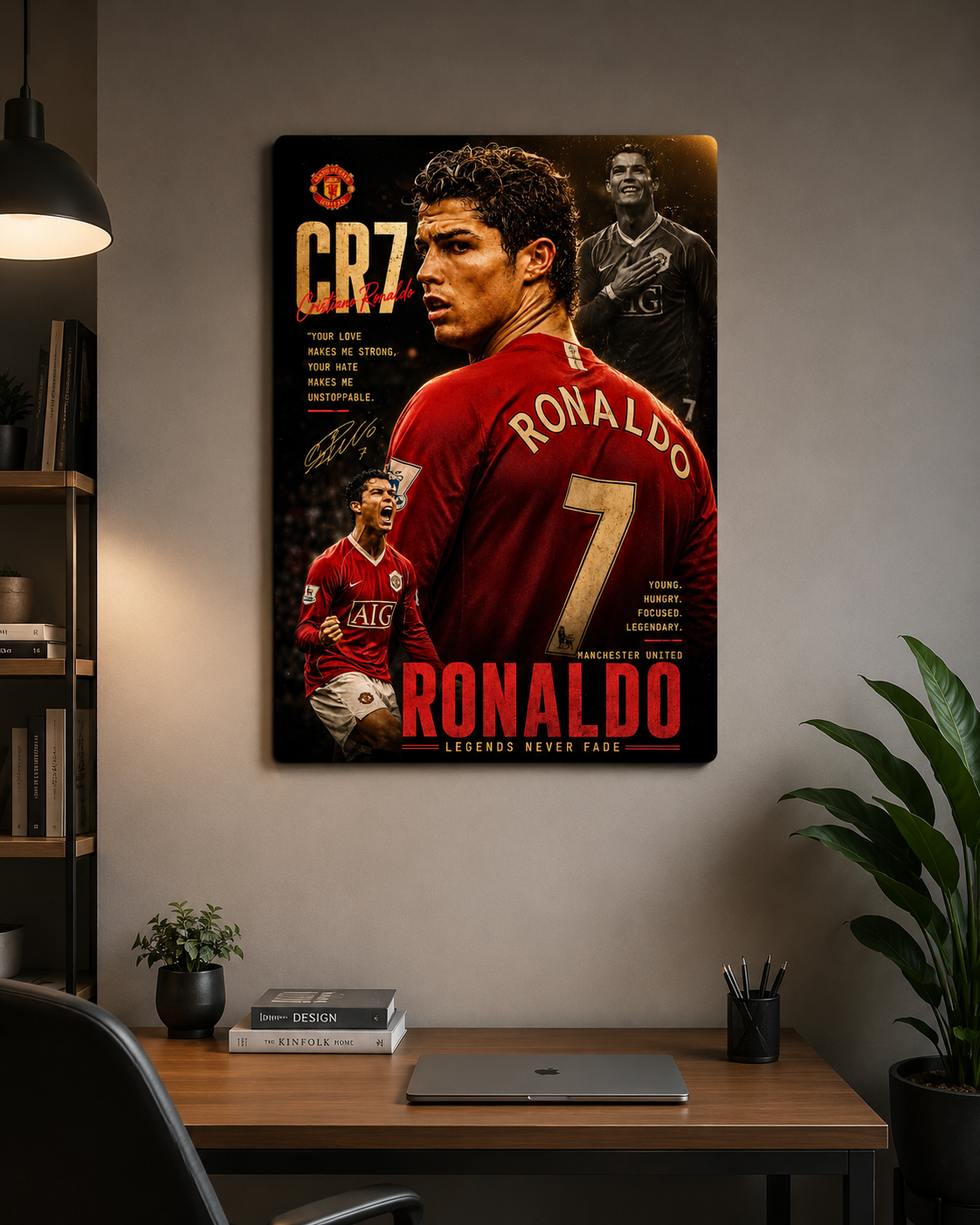 CR7 Metal Poster | Premium Gloss Finish | A4 Portrait