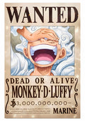 Wanted Luffy Metal Poster | Premium Gloss Finish | A4 Portrait